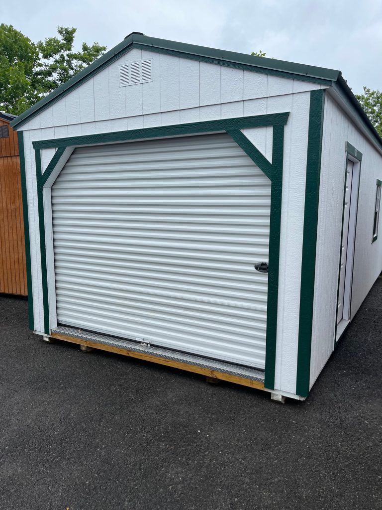 12×24 Utility Garage – Barn White
